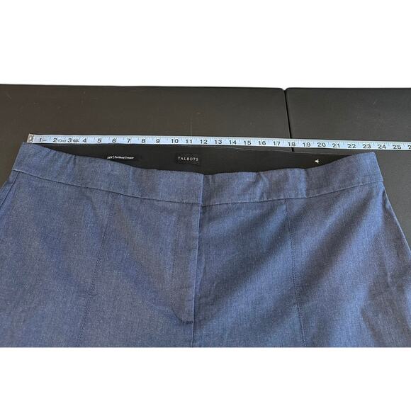 Talbots Plus Blue Office Career Work Office Portland Straight Leg Trouser 24W - Picture 11 of 14